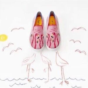 Rothy's Kids Flock Together Flamingo Slip-Ons